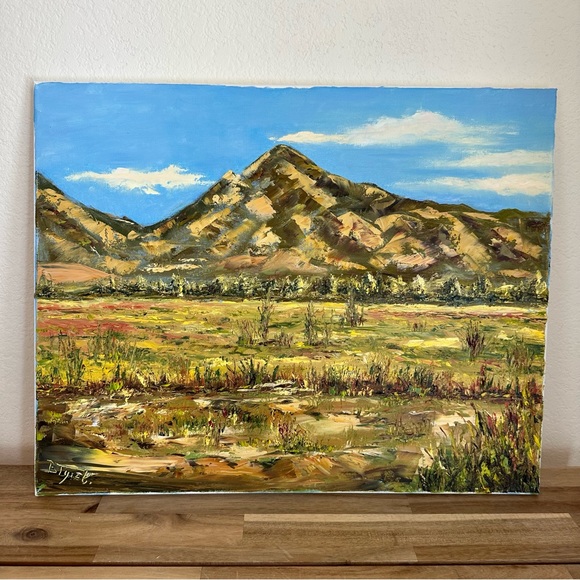 Original Oil Painting of Mountain scenery